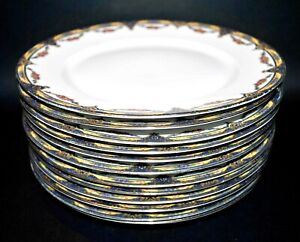 Série de 12 assiettes - plates porcelaine limoges