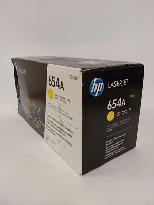 Cartucho de tóner amarillo HP 654A LaserJet Enterprise M651 (CF332A) caja dañada Foto 1 de 4