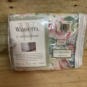 Wamsutta Vergissmeinnicht Queen 15" geraffter Bettrock Collier Campbell NEU - Bild 1 von 8