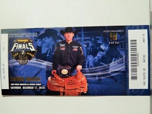 2010 NATIONAL FINALS RODEO LG ORIGINAL USED TICKET TREVOR BRAZILE COLOR  PHOTO  - Picture 1 of 1