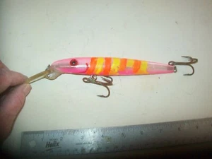 See-Thru Kunststoff rosa "Customized" Muskie Vintage Angelköder 7" langer Körper - Bild 1 von 6