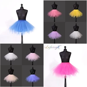 asymmetrische Tüllrock Tütü tiered steif Puffy Lolita Ballett 50cm lang 20LF - Bild 1 von 27