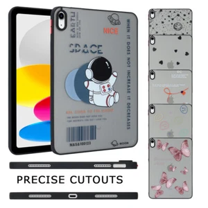 For iPad 10th 9th 8th 7th 6th 5th Gen Mini A17 Pro Translucent Back Case Cover - Picture 1 of 78