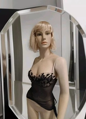 Victoria Secret Y2K Muy Sexy Negro Correa Corsé Cuerpo 34D Bustier Foto 1 de 4