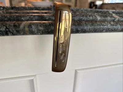Rare Ben Hogan Prototype Putter, 1400 Brass, steel shaft, wrap leather grip 36” - Image 1 of 4