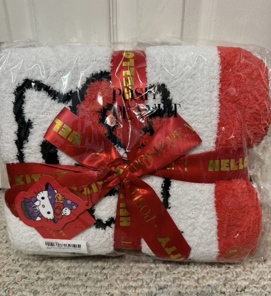 Posh Peanut Hello Kitty Ghosts Luxe Cuddle Patoo Manta Halloween Nuevo Sellado Foto 1 de 1