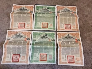 Lot 6 CHINESE GOVERNMENT Reorganization  £20 5% GOLD LOAN OF 1913 BONDs China  - Picture 1 of 15