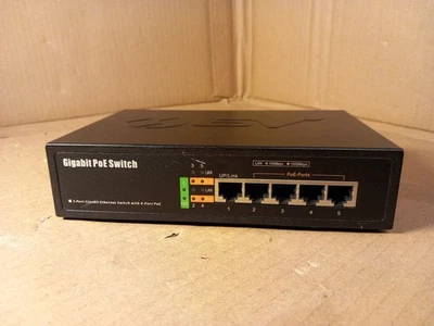 BV-Tech POE-SW501 5 Port Switch (4 PoE Ports & 1 UP/LINE) - Image 1 of 4