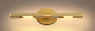 Waikmdv Modern Wall Sconce Light 19.7" Gold Brass 360° Rotating Arm NEW open Box - Image 1 of 4