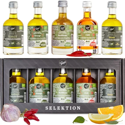 Gepp’s Öl Geschenkbox Öl-Clutch 5x50ml Bio Gewürzöle Basilikum Chili Zitrone - Bild 1 von 4