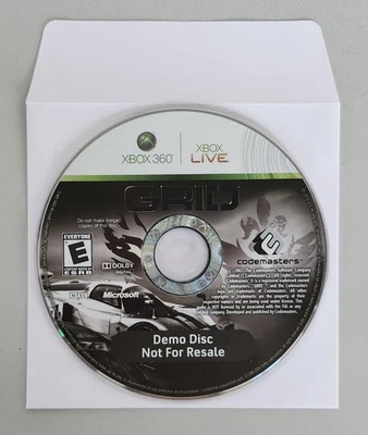 GRID Demo Microsoft Xbox 360 X360 Disc Only - Image 1 of 2
