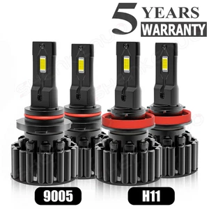 4x9005 H11 LED Headlight Kit High Low Beam Bulb Super Bright 6500K White 30000LM - Picture 1 of 12
