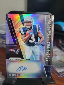 2019 Panini Prizm Damien Harris Sensational Signatures Silver Auto RC Patriots - Picture 1 of 2