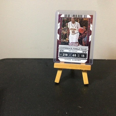 Boleto de las finales de conferencia James Harden 2020 Panini Contenders Draft Picks #2 #/75 Foto 1 de 2