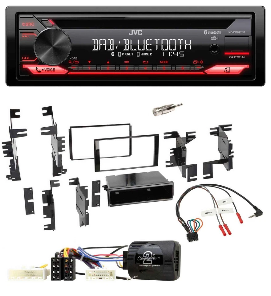 JVC CD DAB USB Bluetooth Lenkrad Autoradio für Nissan Tida ab 2008 Titan ab 2013 - Bild 1 von 4