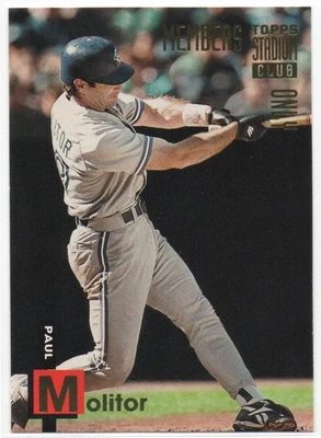 Paul Molitor 1994 Stadium Club Members Only 50 #4 Toronto Blue Jays Hall of Fame - Image 1 of 2