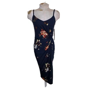 Nine Britton Stitch Fix Womens Vivienne Wrap Dress Multicolor Floral Midi XS NWT - Picture 1 of 5