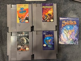 Lotto giochi NES Dragon Spirit Castlequest Solstizio Immortale con manuale