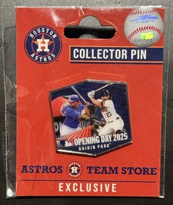 Заколка на лацкан 2025 Houston Astros vs New York Mets день открытия Jose Altuve Juan Soto - Изображение 1 из 2