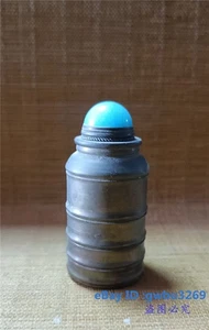 Rare Vintage Chinese Old Brass Copper Handmade Snuff bottle 30109 - Picture 1 of 7