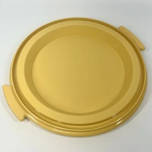 Tupperware Harvest Gold #719-1 almacenamiento de alimentos base inferior porta pasteles 11" - Imagen 1 de 2