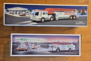 Lote de 2 Camiones de Bomberos de Juguete Hess Coleccionables, Años 1989 y 2000 - Imagen 1 de 11