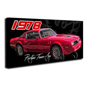 1978 Pontiac Red Firebird Trans Am Design Wood Key Hanger Dog Leash Holder - Picture 1 of 8