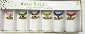 Wine Glass Charms Decor Ashley Nicole Designs Set Of 6 Decorative Wine Charms - Picture 1 of 9