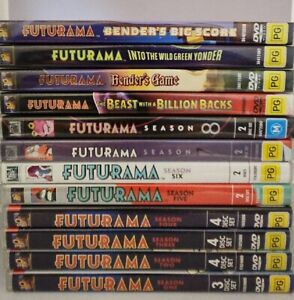 Futurama Season 1 2 3 4 5 6 7 8 1-8 DVD + 4 Movies Collection - PAL REGION 4