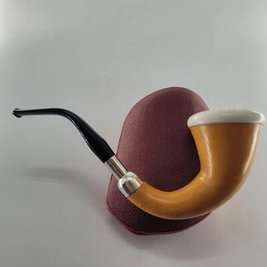 Genuine Natural African GOURD Calabash Block Meerschaum Pipe handmade CPW #997 - Picture 1 of 18