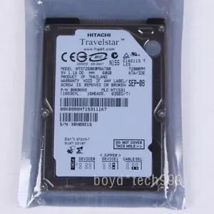 HITACHI 2.5" 60 GB IDE/PATA 7200 RPM HDD HTS726060M9AT00 Hard Driver For Laptop - Picture 1 of 1
