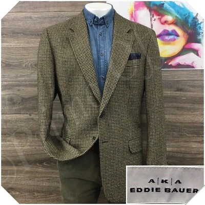 VINTAGE EDDIE BAUER Mens Blazer Sport Coat Casual Jacket Size 46L Alpaca Suit - Image 1 of 4