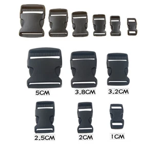 5/10PCS Plastic Strap Adjustable Buckle Side Release Clips Webbing Rucksack - Picture 1 of 18