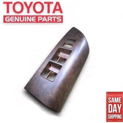 NEW 07-13 TOYOTA TUNDRA DRIVER SIDE POWER WINDOW SWITCH BEZEL TRIM WOODGRAIN OEM Foto 1 de 2