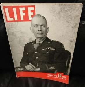Vintage Life Magazine March 8, 1943, General Somervell Great Ads! - Imagen 1 de 10