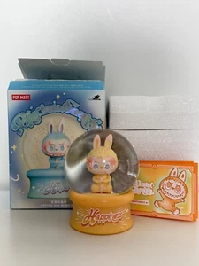 Pop Mart Big Into energy Labubu Snow Globe Crystal Ball Unboxed Happiness - Picture 1 of 8