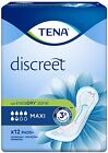 12 Tena Lady MAXI Discreet Incontinence Pads Highly Absorbent Pad for Women