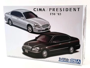 Aoshima 1/24 Scale Model Car Kit 4283000 - Nissan F50 CIMA President - Picture 1 of 6