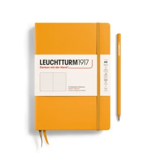 Leuchtturm 1917 tapa dura cuadrícula portátil en sol naciente - naranja - A5 - NUEVO - Imagen 1 de 5