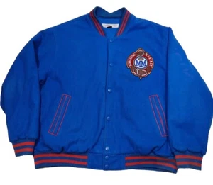JC Freeman & Son Minneapolis Marines Bomber Jacket Men's XXL Blue Wool Blend - Picture 1 of 16