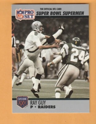 Ray Guy Oakland Raiders 1990-91 Pro Set Super Bowl 160 #116 Southern Miss 2U - Image 1 of 2