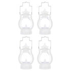 4 pièces 5 pouces mini lanterne à bougie décorative suspendue 5 pouces vintage, blanche