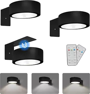 3 Pack Battery Operated Picture Light Remote 3 Lighting Modes Dimmable Timer - Picture 1 of 8