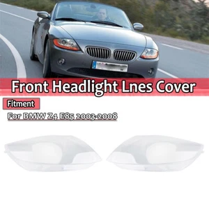 For 2003-2008 BMW Z4 E85 Headlight Lampshade Transparent Lamp Lens Cover Pair - Picture 1 of 10