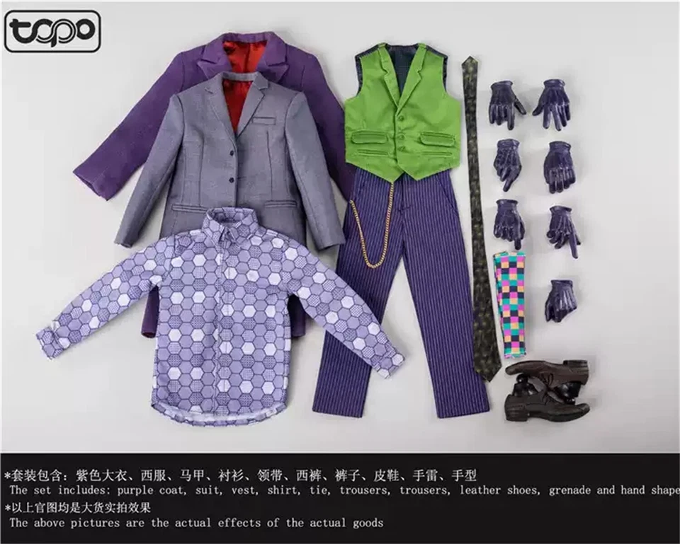 TOPO TP007 1/6 Heath Ledger Purple Coat Windbreaker Clothing Suit No Figure