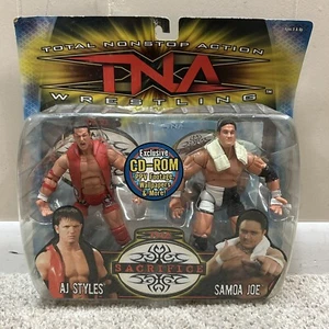 AJ Styles Samoa Joe WWE TNA Wrestling Sacrifice 2006 Marvel Toys with CD ROM NIB - Picture 1 of 16