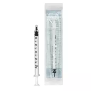 100er Pack Insulinspritzen 1ml U100 3-Teilig Lueransatz Glasklar Ohne Kanüle - Bild 1 von 2