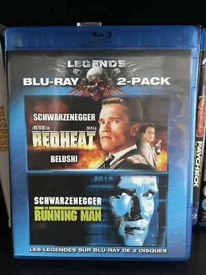 Red Heat The Running Man Double Feature Bluray Schwarzenegger Region A Rare OOP - Image 1 of 2