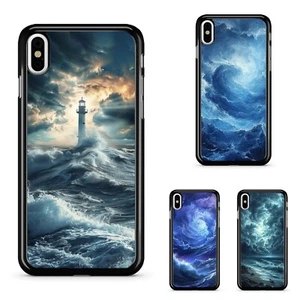 Hard TPU Case For Apple iPhone 12 13 14 15 16 Pro Max sea whirlwind storm - Picture 1 of 25