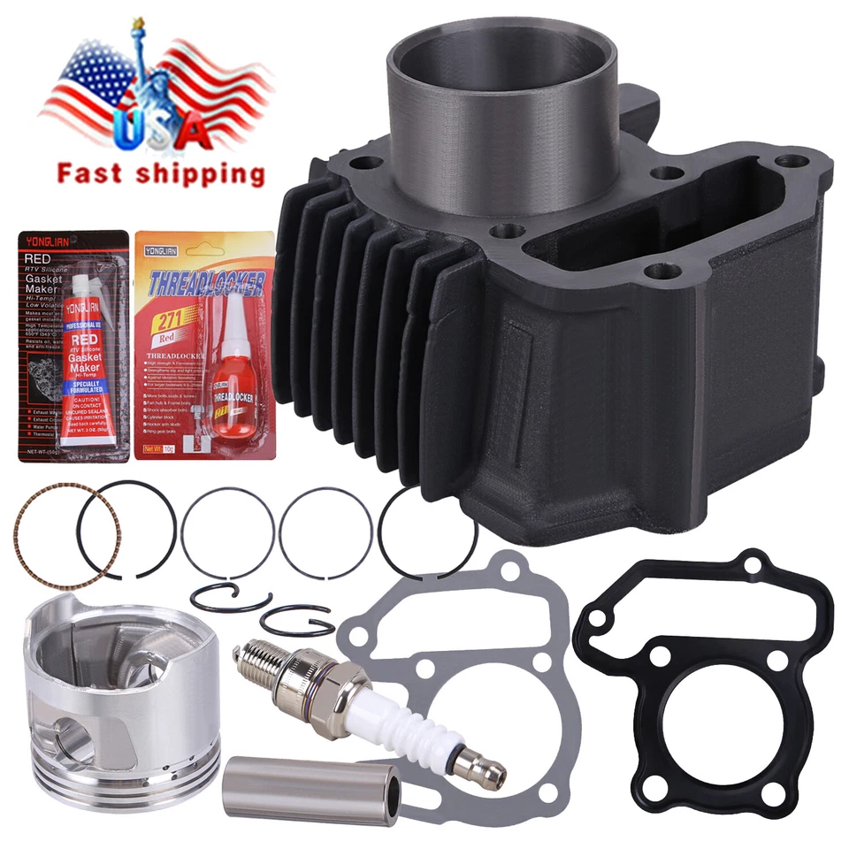 For 1985-2001 Yamaha Badger 80 YFM80 Cylinder Piston Gasket Top End Rebuild Kit - Image 1 of 4